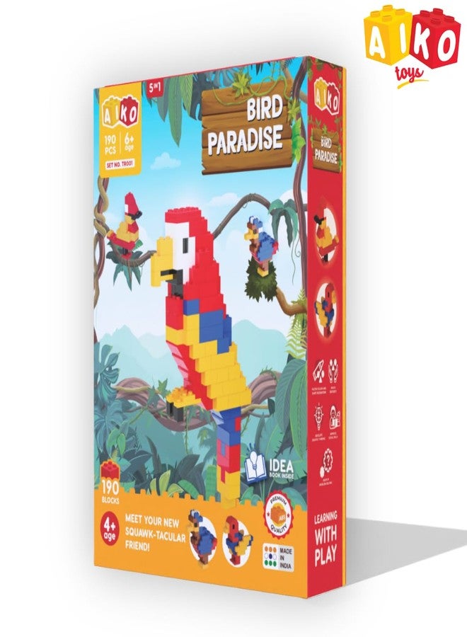 AIKO | Bird Paradise | Build Your Own Bird Garden | STEM Block Toy | Jungle Series| Compatible with Major Brands | Ages 6+ - Image 3